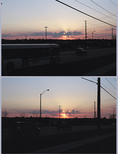 sunset 夕陽 dipytch pentaxmv1