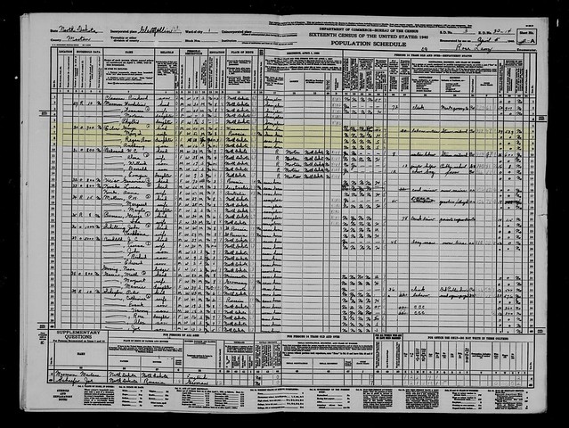 1940 census - Eiler