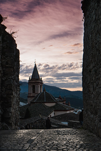 zahara cadiz andalucia sunset church