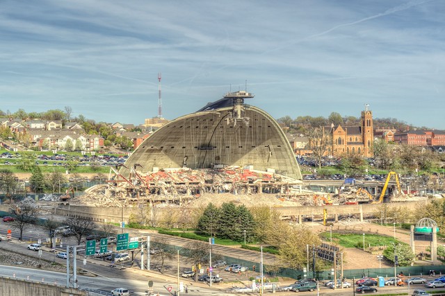 The last remaining panels of the Civic Arena HDR