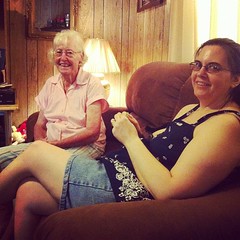Two of my most favorite people.  Granny and @poisonddt.