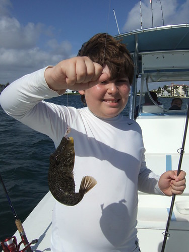 Max catches a strange pufferfish