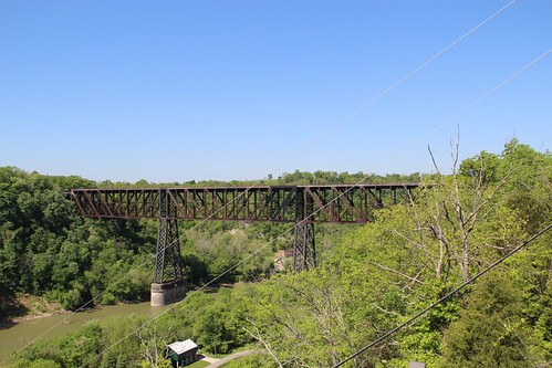 High Bridge (Jessamine County - Mercer County, Kentucky) by cmh2315fl, Historic 1911 High Bridge over the Kentucky River between Jessamine and Mercer County. In 1929 the r