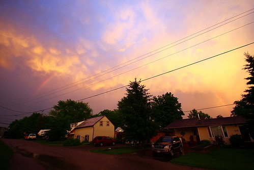 light sunset ontario canada rainbow skies dramatic thunderstorm merrickville