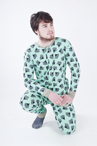 Retro Footed Pajama Suit - Stripy Fun | Funzee