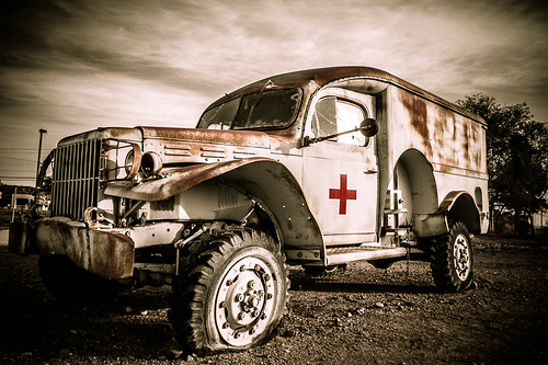 newmexico truthorconsequences usa veteranspark ambulance color landscape old rusty vehicle war red cross arizona design hdrpre redcross buildingsarchitecture derelict manmade wheel
