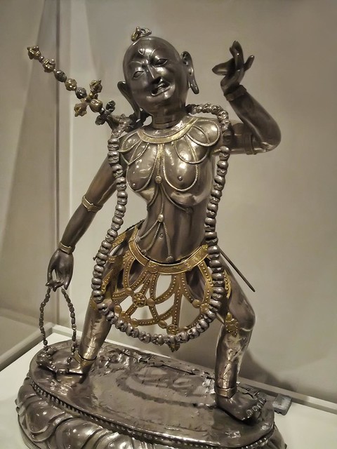 Buddhist Demoness Dakini Tibet 18th century Silver, gilt silver and gilt-copper alloy