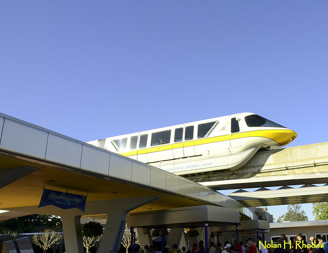 Monorail Transportation At Epcot Station Disney World Orlando Florida (