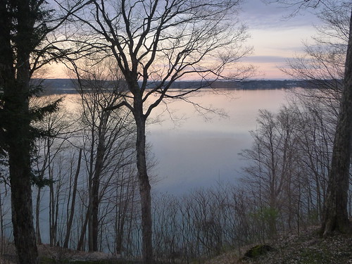 lake nature sunrise view