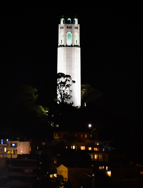 Coit Tower at Night - San Francisco CA