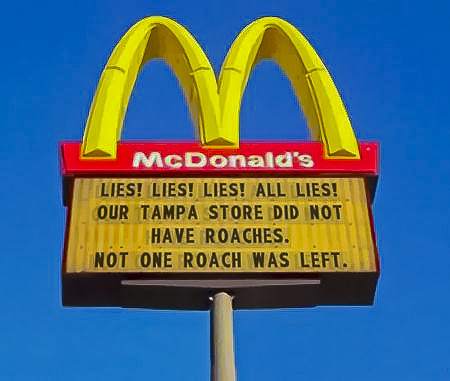 Roach-Infested McDonald's In Tampa Exposed After Trying To Block Health Inspector