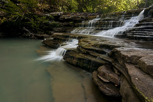 trees green water rocks waterfalls cascades hollow bluehole ozarkmountains morningsunshine