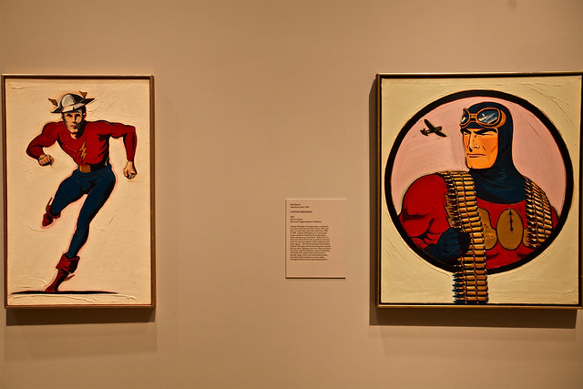 Mel Ramos: The Flash & Captain Midnight, both from 1962