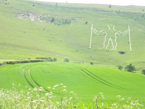 Long Man with cow parsley Berwick to Birling Gap