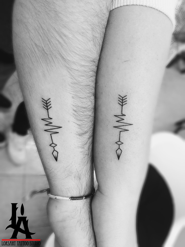 Sisters Arrow Heart Temporary Tattoo / Matching Tattoos / - Etsy Australia
