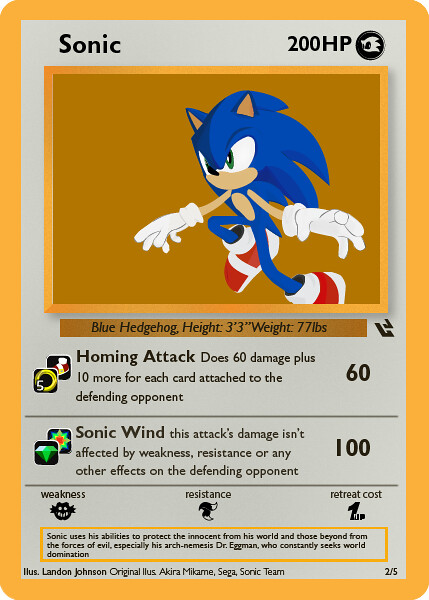 Sonic Pokemon Card Series Illustrator Landon Johnson Flickr