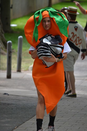 A Guy Dressed As A Carrot Giving Out Oven Mitts | Just a typ… | Flickr