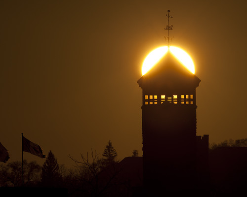 sunset ontario canada clock silhouette clocktower trenton maclellan