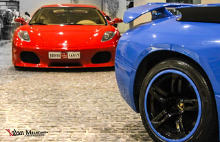 Lamborghini Lp640 and Novitec Rosso Ferrari F430 in Alain