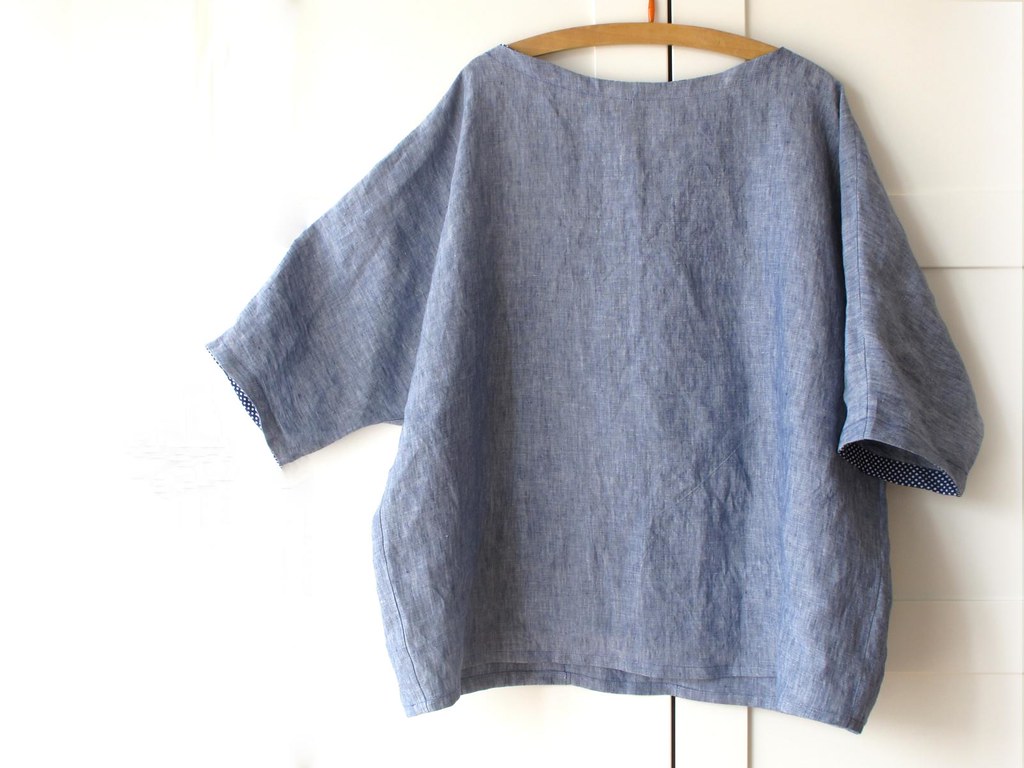 Loose linen blouse - big pockets. | TwoPointsCouture | Flickr