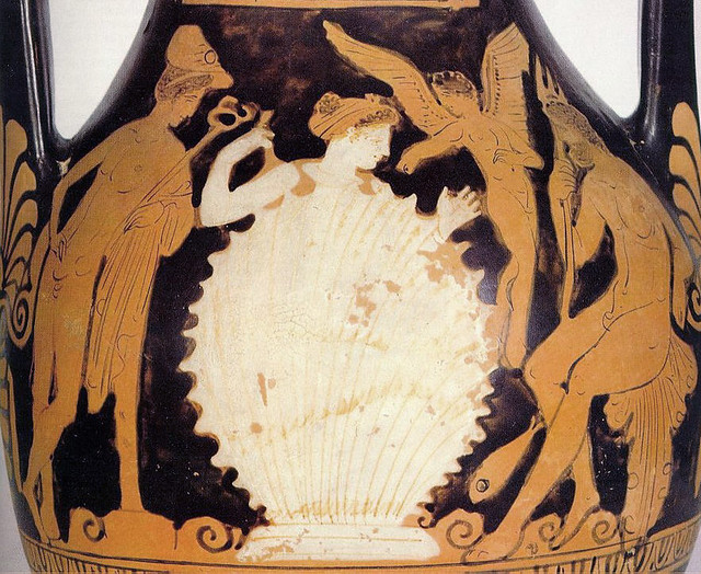 Aphrodite emerging from a cockle shell