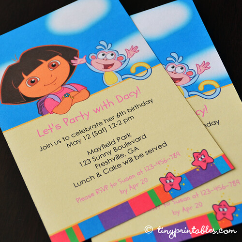 Dora Birthday Party Invitations | To get your own set of the… | Flickr