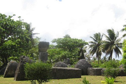 Southeastern View of the House of Taga, Tinian