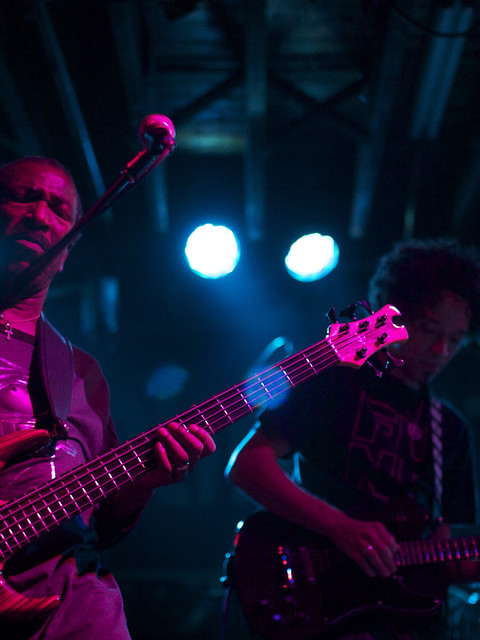 Nick Daniels III up front with Dumpstaphunk