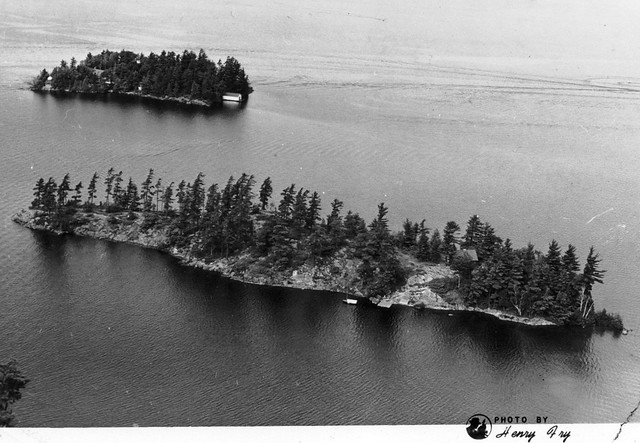 Lightwood Island and Treasure Island; Lake Muskoka; 1956