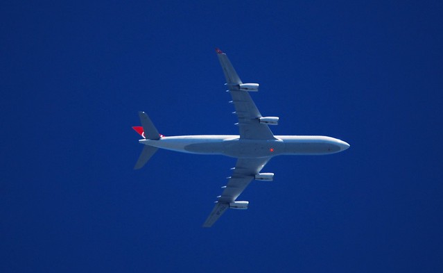 Beacon On: THY7GE Turkish Airlines Airbus 340 (TC-JII) at FL123 from Schiphol Amsterdam to Istanbul