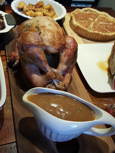 Roasted Herb Butter Free Range Turkey with Cider Sage Gravy, both from @food52. One of the mains for our Christmas Feast. | by transcendancing