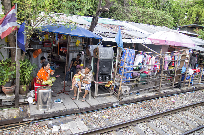 Suburbs of Bangkok, close to the railway
