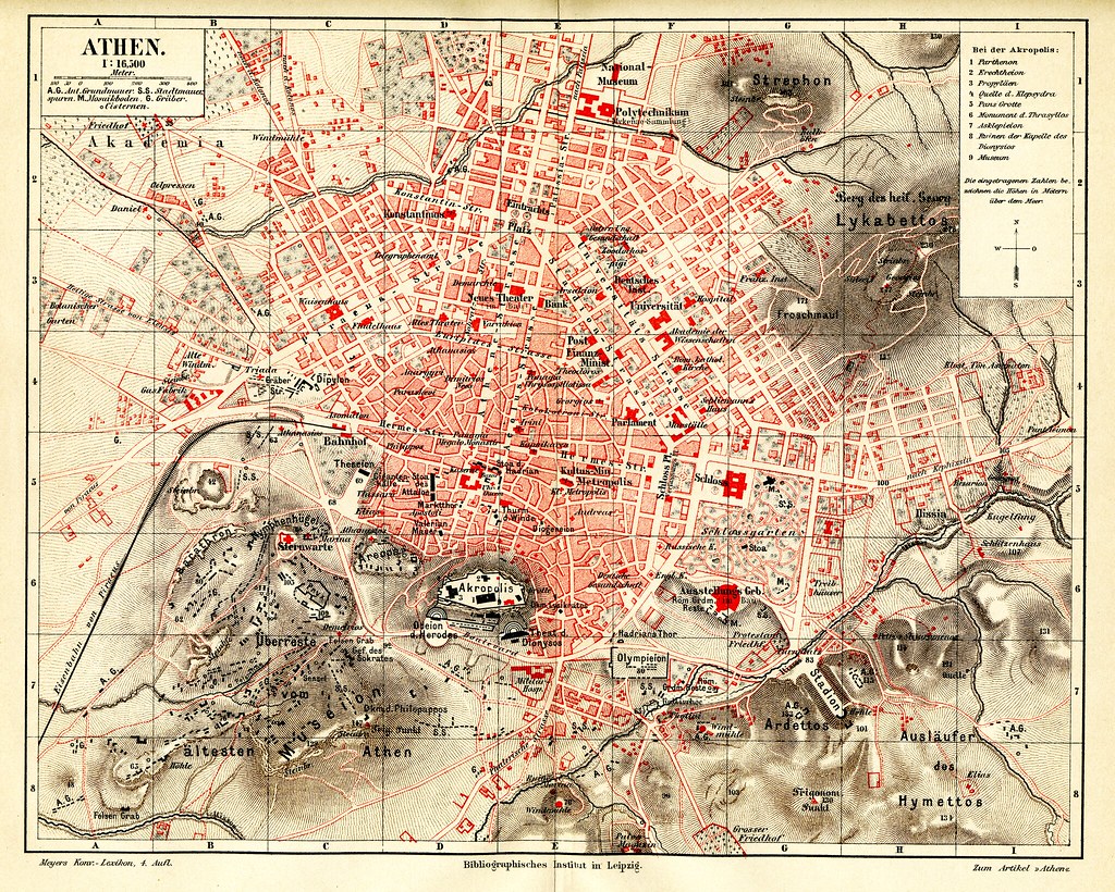 Athens city plan 1884