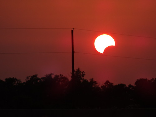 eclipse annular houston texas geotag sunset