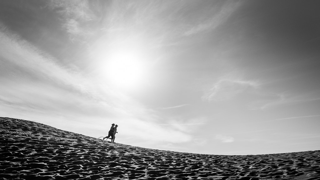 Run - Death Valley national park, California - Black and white street photography