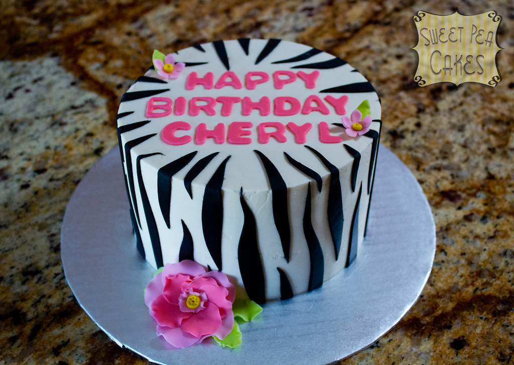 34 Two Wild Birthday Cake Ideas : Zebra and Leopard Print Cake