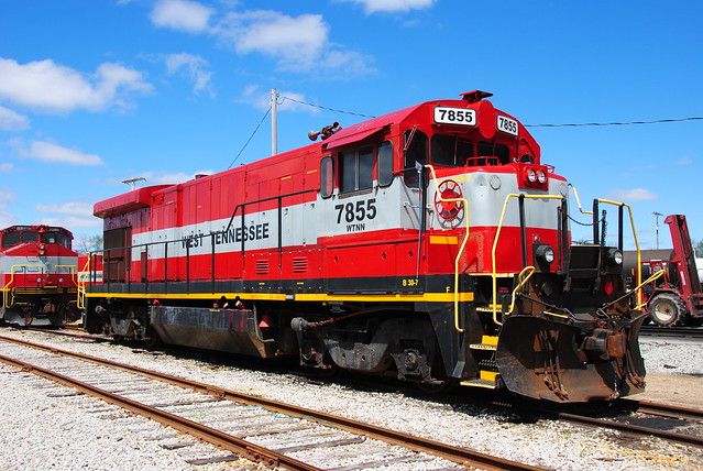 West Tennessee  Railroad 7855  waits the call of duty at their Jackson Tennessee Shops.