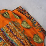 41027（- 剪标）仿真丝裙  宽松型（橙黄.黑）S.M.L 长88 (3)