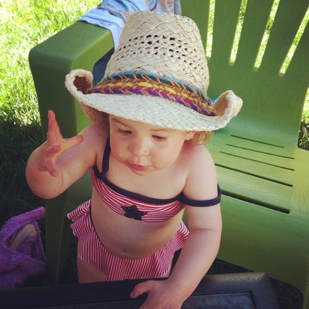 Yay for bathing suit and cowgirl hat weather!