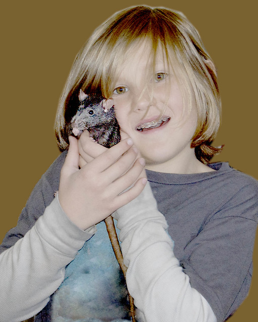 Boy with Pet Rat