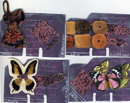Altered Rolodex Cards - Aubergine | Made for a swap -- the t… | Flickr