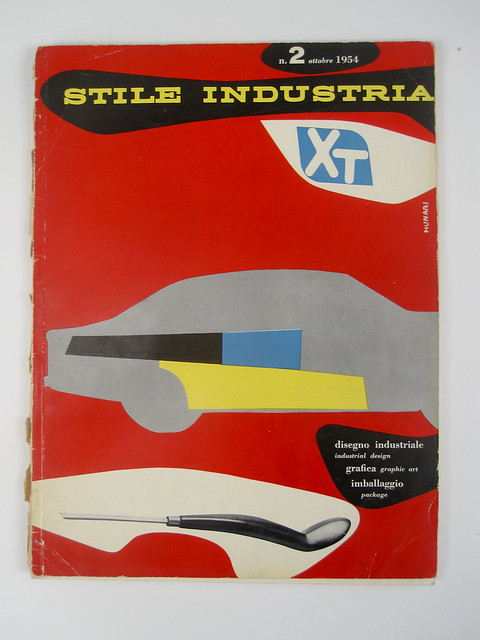 Bruno Munari’s cover of Stile Industria #2, October 1954.