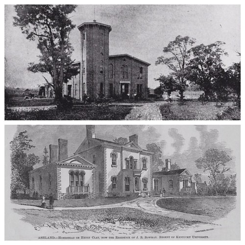Today we #tbt to where it all began... Ashland. Henry Clay's estate (bottom) was home to Agricultural & Mechanical College of Kentucky, part of Kentucky University. A&M would eventually become UK in 1916. A second part of A&M was located where Woodland Pa