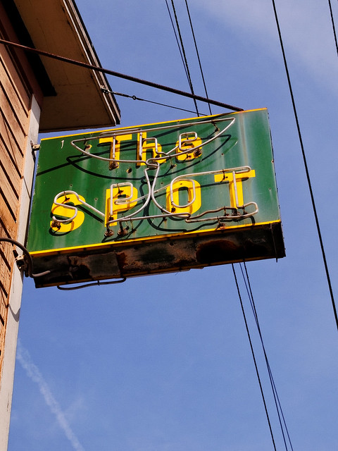 Neon Sign for The Spot Bar, Point Richmond, CA