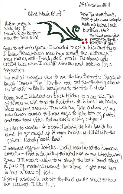 11-11-25 Blind Man's Bluff Letterbox