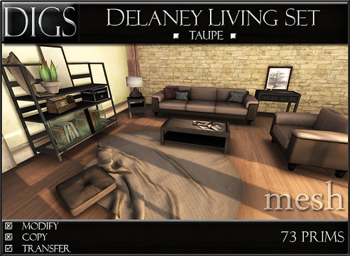 DIGS - Delaney Living Set - Taupe [MESH] | by Iris Maskelyne - DIGS