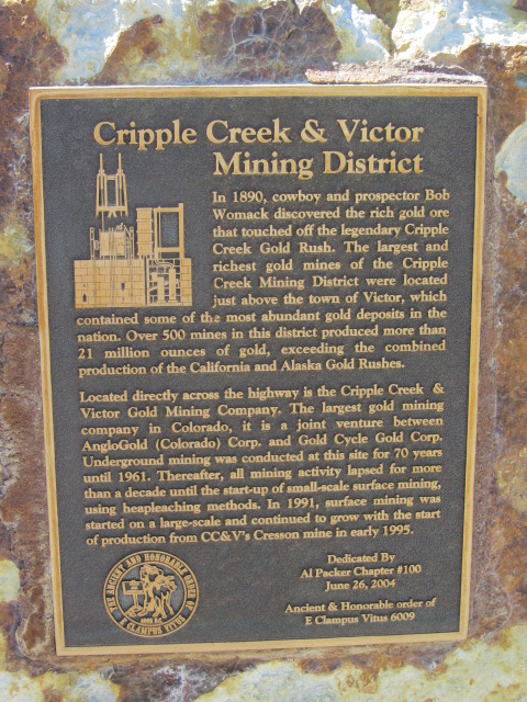 Mining District Plaque