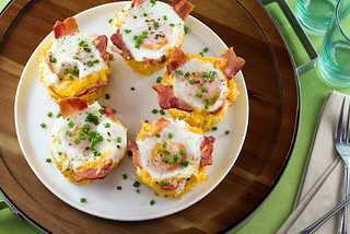 Cheesy Grits Cups with Bacon and Eggs | Cheesy Grits Cups wi… | Flickr