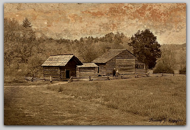 Log Cabin & Barns.