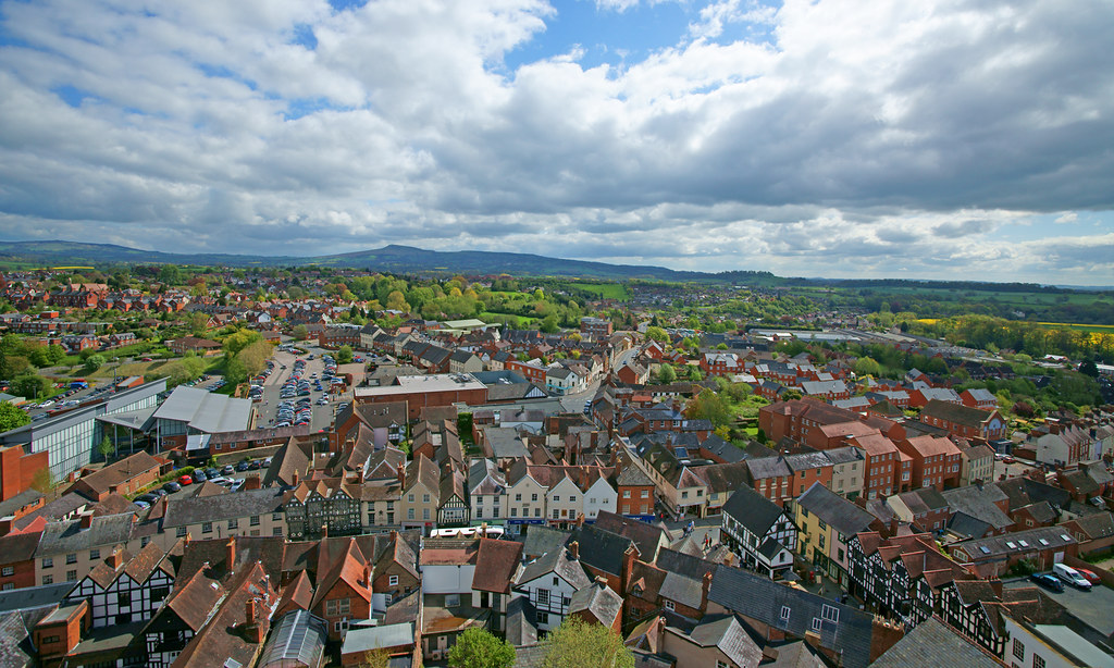 The streets and roofs of Ludlow